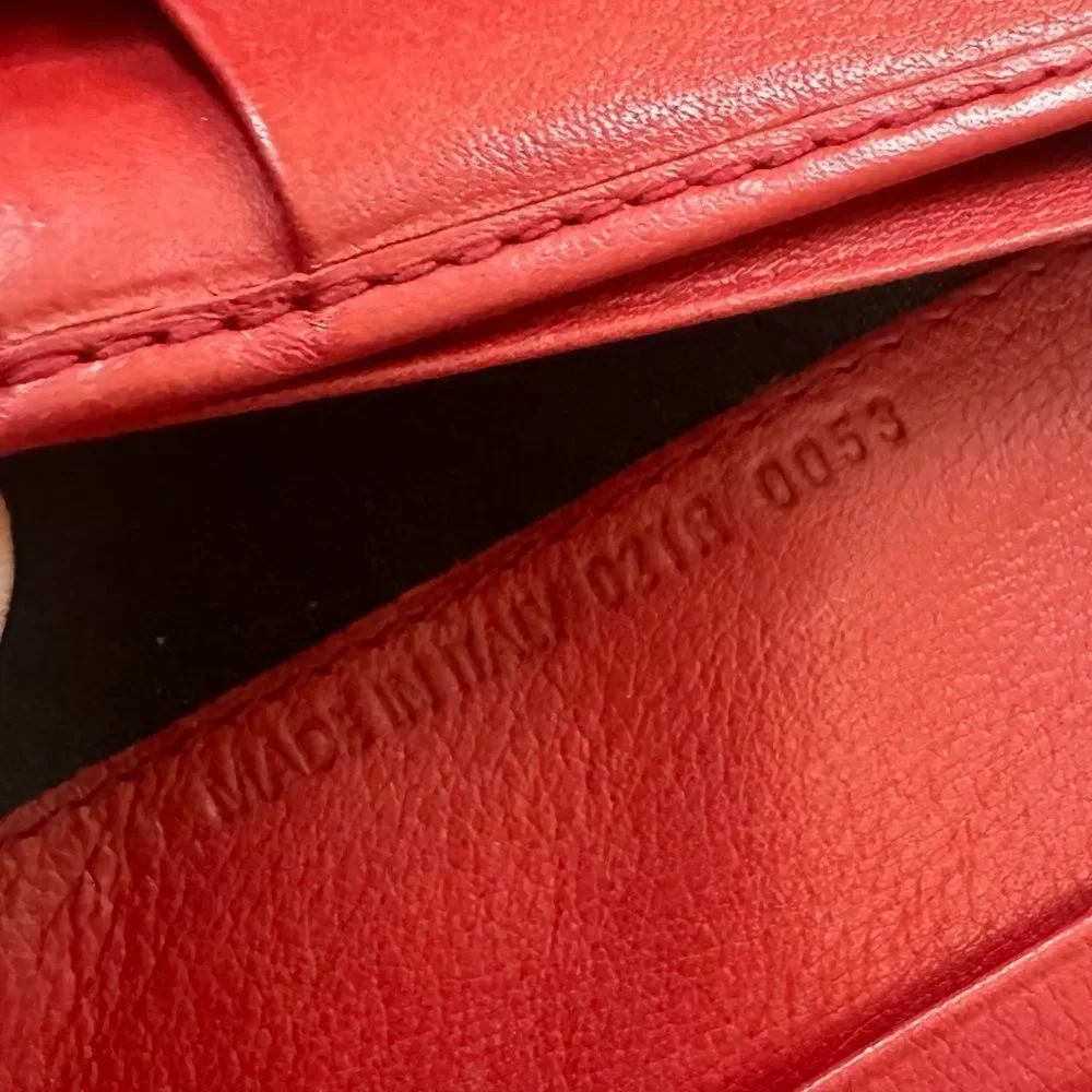 VTG *Christian Dior* AUTHENTIC Saddle Flap Red 2-Way French Wallet Clutch